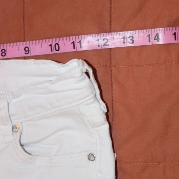 Free People Mis rise White Distressed Skinny Jeans Women Size 24 - Picture 7 of 10